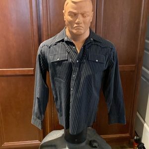 Men’s Tony Hawk Pin Stripe Button Up